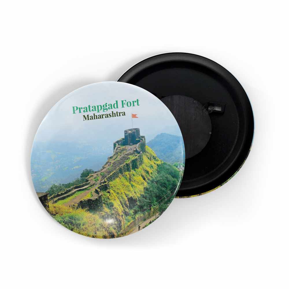 dhcrafts Fridge Magnet Multicolor Maharastra Pratapgad Fort Glossy Finish Design Pack of 1